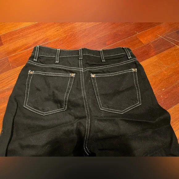 Reformation Dark Cowboy High Rise Straight Leg Jeans - Picture 4 of 7